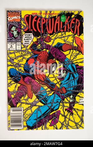 Calgary, Alberta - 14. Januar 2023: Titelseite eines Marvel Comics Sleepwalker-Comics. Stockfoto