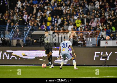 Mbappe beim Riyadh Season Cup, einem Fußballspiel zwischen den Riyadh All-Stars und Paris Saint-Germain, im King Fahd Stadium in Riyadh, Königreich Saudi-Arabien, am 19. Januar 2023. Foto: Balkis Press/ABACAPRESS.COM Stockfoto