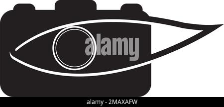 Vektordesign des Kameralogos Stock Vektor