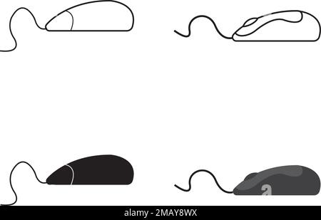 Logo der Komputer-Maus Stock Vektor