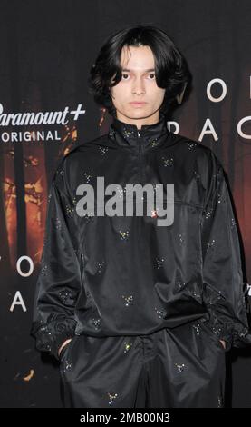 Los Angeles, Kalifornien. 19. Januar 2023. Rio Mangini bei Ankunft für WOLF PACK Premiere, Harmony Gold Theater, Los Angeles, CA 19. Januar 2023. Kredit: Elizabeth Goodenough/Everett Collection/Alamy Live News Stockfoto