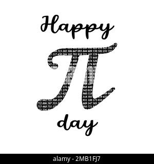 Ein glücklicher internationaler Tag der mathematischen Vektorhintergrund-Illustration. Banner zum Welt-Pi-Tag Stock Vektor