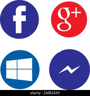 Grafikdesign für Social-Media-Logo Stock Vektor
