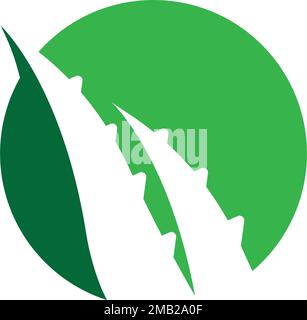 aloe Vera Logo-Material-Illustration-Design Stock Vektor