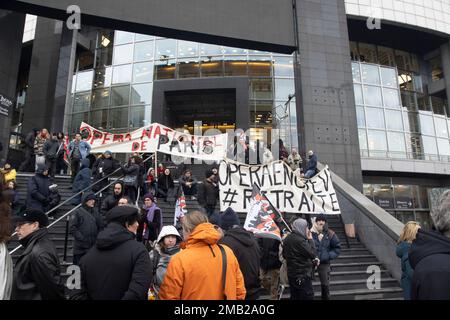 Mitarbeiter der Pariser Oper streiken am 19. Januar 2022 Stockfoto