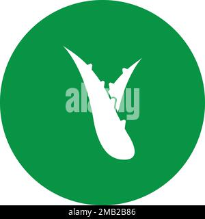 aloe Vera Logo-Material-Illustration-Design Stock Vektor