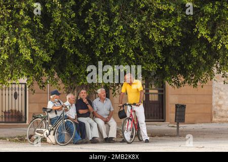 italien, sizilien, menfi, Provinz agrigento - piazza vittorio emanuele Stockfoto