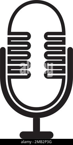 Mikrofon Symbol Vektor Vorlage flach Design Stock Vektor