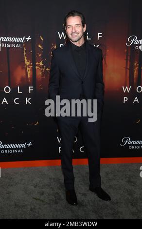 19. Januar 2023 – Los Angeles, Kalifornien – Ian Bohen. Los Angeles Premiere von Paramount+' Wolf Pack fand im Harmony Gold in Los Angeles statt. Stockfoto
