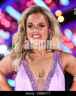 Birmingham, Großbritannien. 19. Januar 2023. Ellie Simmonds, die an der Fotogelegenheit „Strict Come Dancing: The Live Tour“ in der utilita Arena in Birmingham teilgenommen haben. Kredit: SOPA Images Limited/Alamy Live News Stockfoto