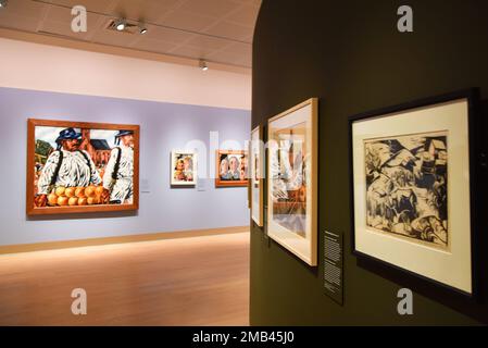 Alkmaar, Niederlande. Januar 2023. Einer der Räume im Stedelijk Museum in Alkmaar. Hochwertiges Foto Stockfoto