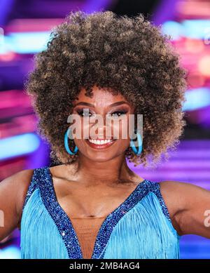 Birmingham, Großbritannien. 19. Januar 2023. Fleur East bei der Teilnahme an der Fotogelegenheit „Strict Come Dancing: The Live Tour“ in der utilita Arena in Birmingham. (Foto: Brett Cove/SOPA Images/Sipa USA) Guthaben: SIPA USA/Alamy Live News Stockfoto