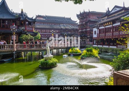 Yuyuan Basar und Garten, Shanghai, Volksrepublik China Stockfoto