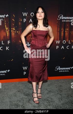 19. Januar 2023 – Los Angeles, Kalifornien – Stella Smith. Los Angeles Premiere von Paramount+' Wolf Pack fand im Harmony Gold in Los Angeles statt. Stockfoto