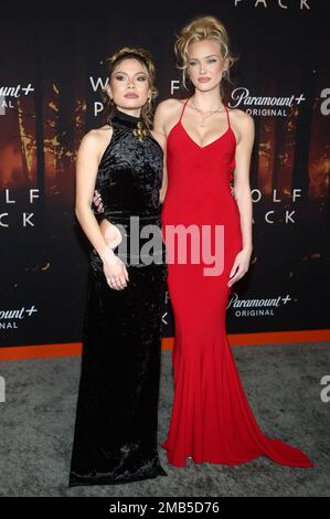 19. Januar 2023 - Los Angeles, Kalifornien - Bella Shepard, Chloe Rose Robertson. Los Angeles Premiere des „Wolf Pack“ von Paramount+ im Harmony Gold in Los Angeles. (Kreditbild: © FS/AdMedia via ZUMA Press Wire) NUR REDAKTIONELLE VERWENDUNG! Nicht für den kommerziellen GEBRAUCH! Stockfoto