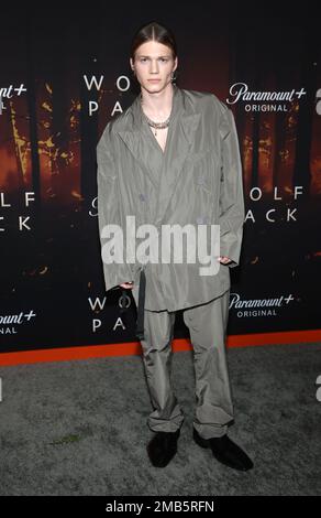Los Angeles, Ca. 19. Januar 2023. Chase Liefeld auf DER LA Premiere von Wolf Pack im Harmony Gold Theater in Los Angeles, Kalifornien, am 19. Januar 2023. Kredit: Faye Sadou/Media Punch/Alamy Live News Stockfoto