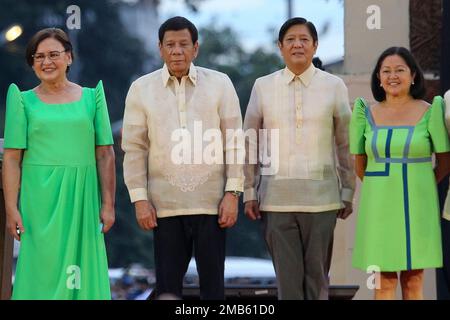Sara Duterte, second from left, the daughter of outgoing populist