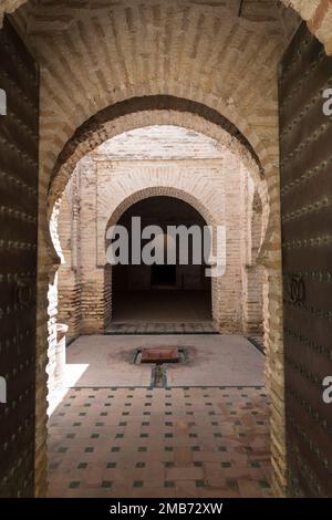 Das Innere der Moschee im Alcazar von Jerez de la Frontera, Andalusien, Spanien Stockfoto