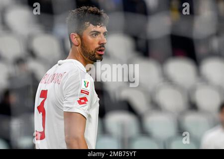 Pablo Mari von AC Monza während des Italien Cup Fußballspiels zwischen dem FC Juventus und dem AC Monza. Stockfoto