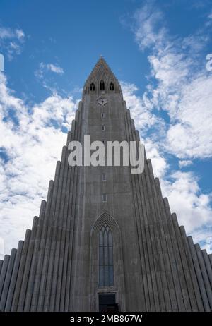 Hallgrimskirkja Kirche in Reykjavik, Island. Stockfoto