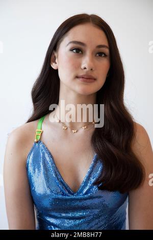 Lola Tung poses for a portrait in New York on May 31, 2022, to promote
