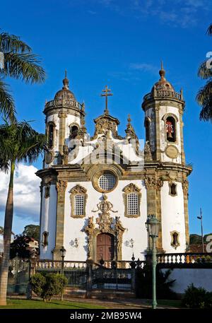 Barockkirche in Sao Joao del Rei, Brasilien Stockfoto