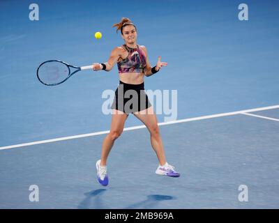 Melbourne Park 21/1/2023. Maria SAKKARI (GRE) in Aktion bei den Australian Open 2023. Corleve/Alamy Live News Stockfoto