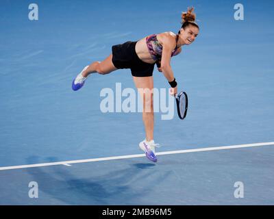 Melbourne Park 21/1/2023. Maria SAKKARI (GRE) in Aktion bei den Australian Open 2023. Corleve/Alamy Live News Stockfoto