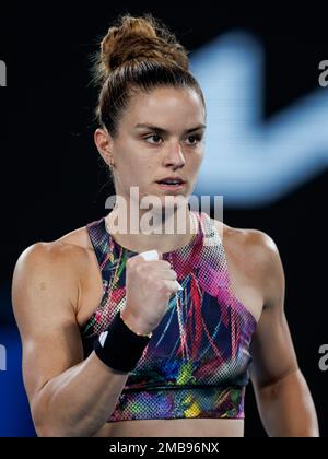 Melbourne Park 21/1/2023. Maria SAKKARI (GRE) in Aktion bei den Australian Open 2023. Corleve/Alamy Live News Stockfoto