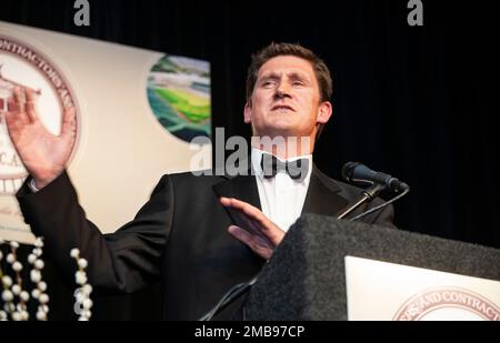 Eamon Michael Ryan (geboren am 28. Juli 1963) ist irischer Politiker der Grünen Partei, der als Minister für Umwelt, Klima und Kommunikation A gedient hat Stockfoto