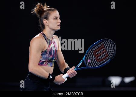 Melbourne Park 21/1/2023. Maria SAKKARI (GRE) in Aktion bei den Australian Open 2023. Corleve/Alamy Live News Stockfoto