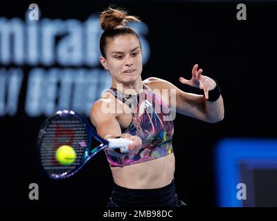 Melbourne Park 21/1/2023. Maria SAKKARI (GRE) in Aktion bei den Australian Open 2023. Corleve/Alamy Live News Stockfoto