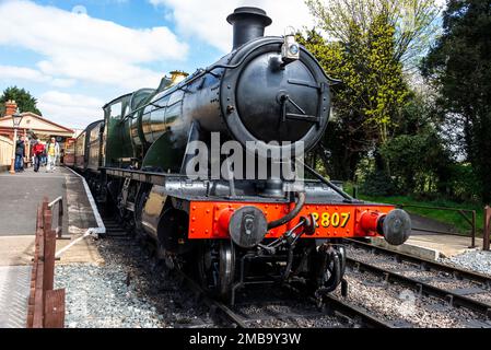 Die Dampflokomotive 2087 ist eine 1905 gebaute Langstrecken-Güterlokomotive der Klasse 28xx. Es ist die älteste Lokomotive in Privatbesitz. Die Stockfoto