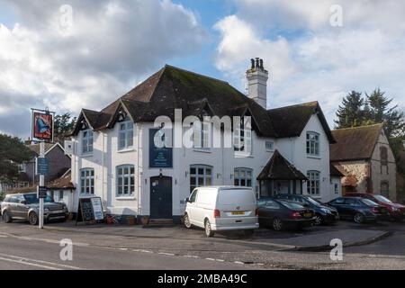 Der Pub Blue Bell im Cocking Village in West Sussex, England, Großbritannien Stockfoto