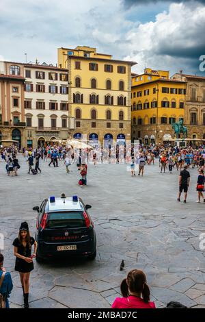 Piazza della Signoria in Florenz, Toskana, Italien, Europa Stockfoto