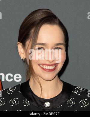 Emilia Clarke nimmt am 19. Januar 2023 im Eccles Theatre in Park City, Utah, an der Premiere des Sundance Film Festival „Pod Generation“ 2023 Teil. Foto: Casey Flanigan/imageSPACE/Mediapunch Stockfoto