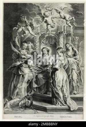 St. Ildefonso vor der Jungfrau, 1638. Stockfoto