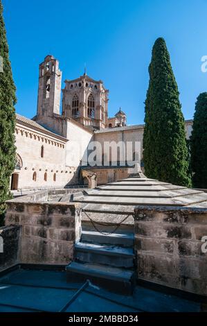 Königliche Abtei Santa Maria de Poblet. Tarragona, Katalonien, Spanien Stockfoto