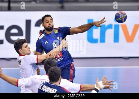 Krakau, Polen. 20. Januar 2023. Melvyn Richardson beim IHF-Weltmeisterschaftsspiel menÕs Iran und Frankreich am 20. Januar 2023 in Krakau, Polen. (Foto: PressFocus/Sipa USA) Guthaben: SIPA USA/Alamy Live News Stockfoto