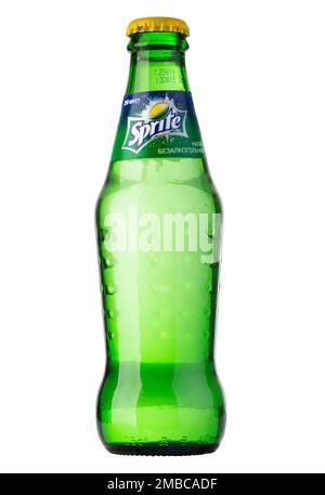 Chisinau, Moldawien - 28. August 2016::Sprite auf weißem Hintergrund Stockfoto