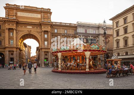 Karussell, Florenz, Italien Stockfoto