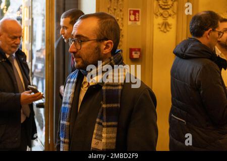 Teatro Donizetti, Bergamo, Italien, 20. Januar 2023, Niccolo Carretta, Regionalrat bei Bergamo Brescia, italienische Kulturhauptstadt 2023 - Institutionelle Eröffnung - News Credit: Live Media Publishing Group/Alamy Live News Stockfoto