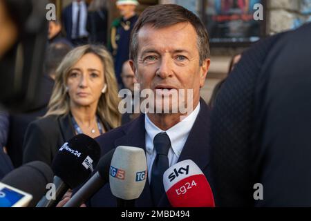 Teatro Donizetti, Bergamo, Italien, 20. Januar 2023, Giorgio Gori, Major von Bergamo während der italienischen Kulturhauptstadt Bergamo Brescia 2023 - Institutionelle Eröffnung - Nachrichtenkredit: Live Media Publishing Group/Alamy Live News Stockfoto