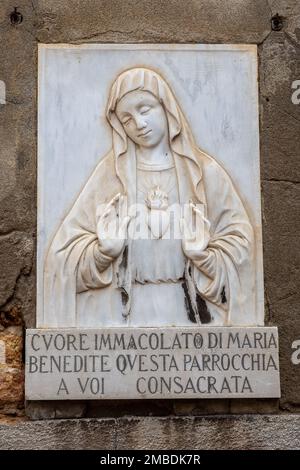 Bilder, Wandmalereien, Fresken und Statuen aus Venedig Stockfoto