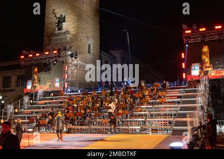 Teatro Donizetti, Bergamo, Italien, 20. Januar 2023, Letzte Proben für die Show während Bergamo Brescia, italienische Kulturhauptstadt 2023 - Institutionelle Eröffnung - News Credit: Live Media Publishing Group/Alamy Live News Stockfoto