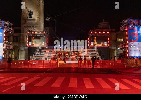 Teatro Donizetti, Bergamo, Italien, 20. Januar 2023, Letzte Proben für die Show während Bergamo Brescia, italienische Kulturhauptstadt 2023 - Institutionelle Eröffnung - News Credit: Live Media Publishing Group/Alamy Live News Stockfoto