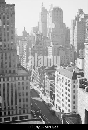 Blick auf New York City, zwischen 1931 Uhr und 1938 Uhr. Stockfoto