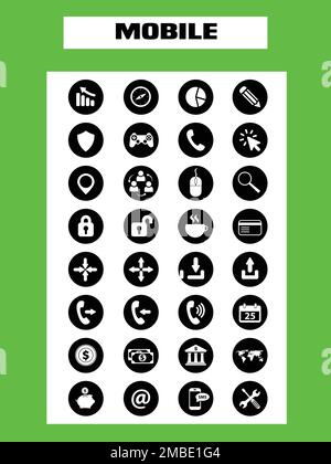 Satz von Symbolen für Ihr Web Stock Vektor