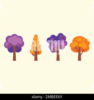 Baumeln Sie verschiedene Silhouetten für Ihre Designs Stock Vektor