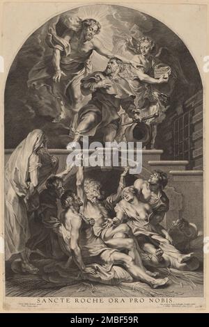 Jesus Christus erschien dem Heiligen Roch, 1626. Stockfoto